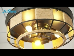 लाइट रिमोट कंट्रोल के साथ 42 इंच काला रिट्रैक्टेबल सीलिंग फैन