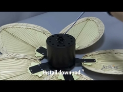 क्लासिक सजावटी सीलिंग फैन विला एक्सोटिक मलेशिया 5 पाम ब्लेड