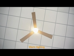 3 प्राकृतिक प्लाइवुड ब्लेड फ्लश माउंट सजावटी सीलिंग फैन बिना रोशनी के