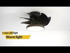 एलईडी लाइट के साथ सजावटी शांत डीसी मोटर फ्लश माउंट छोटा सीलिंग पंखा