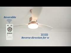 उच्च आरपीएम बड़े एयरफ्लो प्लास्टिक इनडोर सीलिंग फैन रिवर्सिबल डीसी मोटर