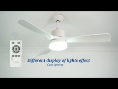 एयरफ्लो प्लास्टिक इनडोर सीलिंग फैन रिवर्सिबल डीसी मोटर उच्च आरपीएम