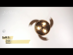 लिविंग रूम बेडरूम किचन के लिए फार्महाउस इंडस्ट्रियल फ्लश माउंट ब्लैक सीलिंग फैन