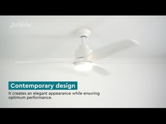 लो प्रोफाइल DC110V Dimmable एलईडी सीलिंग फैन रिवर्सिबल शांत डीसी मोटर