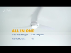 रिमोट कंट्रोल के साथ शांत सीलिंग फैन सफेद आधुनिक एबीएस फैन डीसी एलईडी सीलिंग फैन