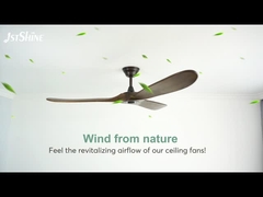 60 इंच सफेद एलईडी सीलिंग फैन शांत डीसी मोटर आधुनिक फैन लाइट