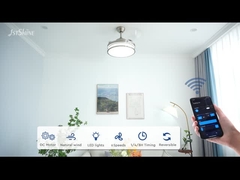 अदृश्य छत पंखा बुद्धि डिममेबल एलईडी लाइट 3 पीसी ब्लेड इनडोर बेडरूम