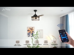 36 इंच की छत पंखे स्टील पिंजरे E27*3 बल्ब retractable ब्लेड इनडोर औद्योगिक रेट्रो