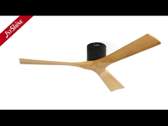 3 ब्लेड रिमोट कंट्रोल के साथ लकड़ी की छत पंखे शांत डीसी मोटर उच्च गति