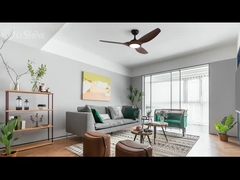 दूरस्थ नियंत्रण के साथ लकड़ी अनाज एबीएस ब्लेड छत पंखे