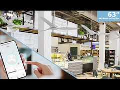 रिमोट कंट्रोल डीसी मोटर के साथ सफेद छत पंखे 3 प्लास्टिक ब्लेड