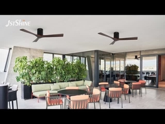 दूरस्थ नियंत्रण के साथ अखरोट लकड़ी की छत पंखे ऊर्जा की बचत उच्च गति