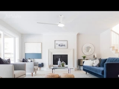 डिम करने योग्य लाइट रिमोट कंट्रोल डीसी मोटर के साथ सफेद/काला छत पंखे