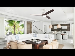 प्रकाश लकड़ी के ब्लेड के साथ सजावटी छत पंखे शांत उच्च गति डीसी मोटर