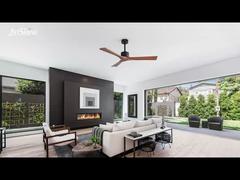 52'' ठोस लकड़ी का सीलिंग फैन, शक्तिशाली डीसी मोटर के साथ प्राकृतिक सुंदरता