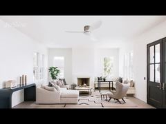 आधुनिक छत का पंखा 48'' प्लास्टिक ब्लेड डीसी मोटर दोहरी-कार्य मॉडल वैकल्पिक लाइट किट के साथ