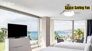 36 इंच रिट्रैक्टेबल सीलिंग फैन एलईडी लाइट