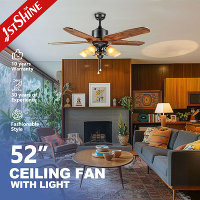 अच्छी कीमत 5 लकड़ी के ब्लेड के साथ OEM ऊर्जा बचत पुल स्विच सीलिंग फैन Fan ऑनलाइन