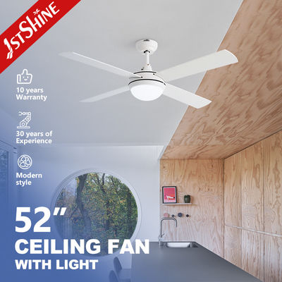 अच्छी कीमत Simple White Ceiling Fan With Lamp Light 3-Speed AC Motor ऑनलाइन