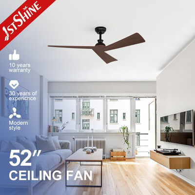 गुणवत्ता Lower Noise 52 Inch Ceiling Fan with Dark Wood Grain Blades and 6 Speeds Remote Control कारखाना